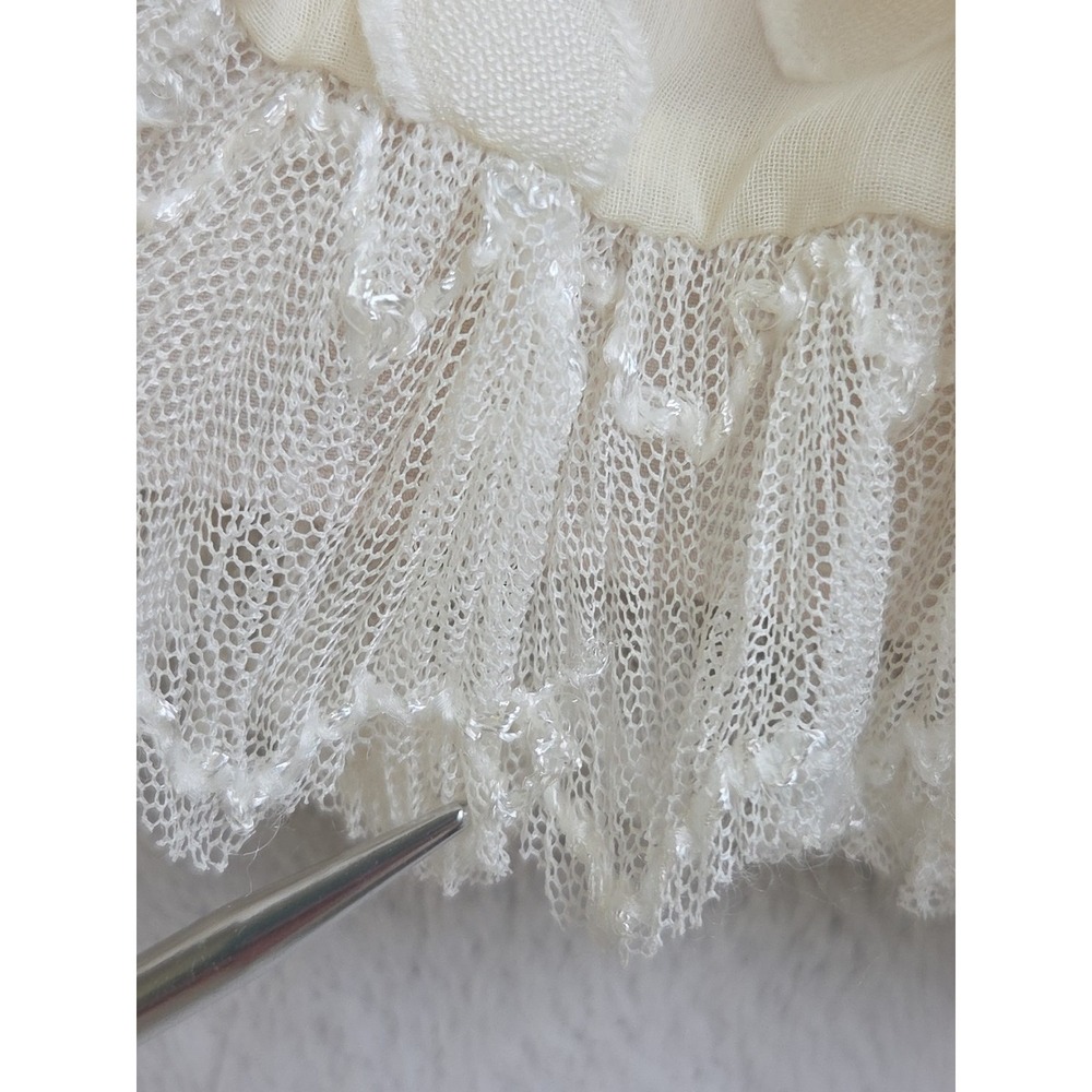 NEW Alexis Yakira Skirt Revolve Size XS Cream Ivory Ruffle Sequin Dots MSRP $385 - Picture 13 of 16